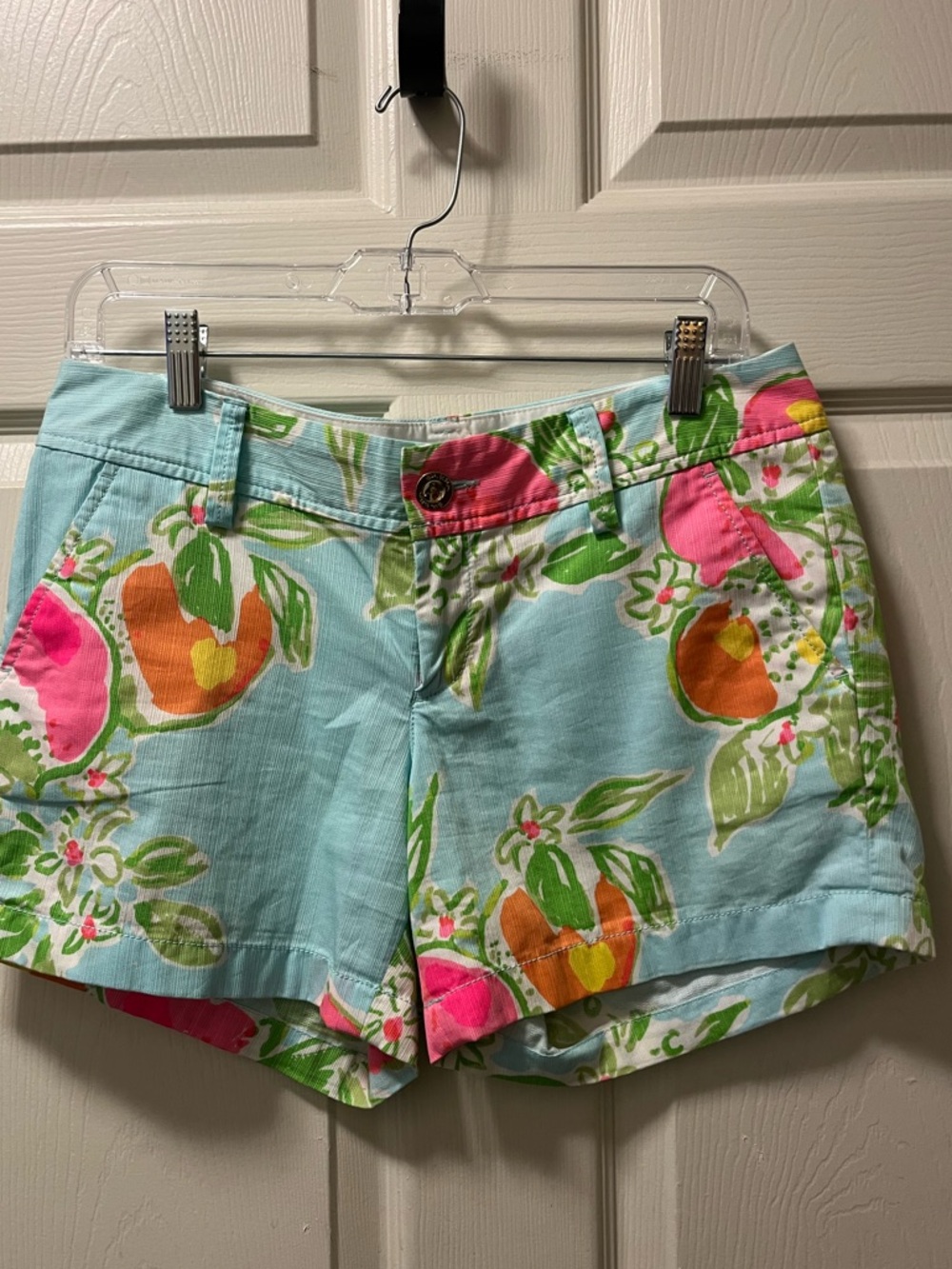 Lilly Pulitzer Callahan Short in Pink Lemonade Blue Size 4. Resort  Preppy